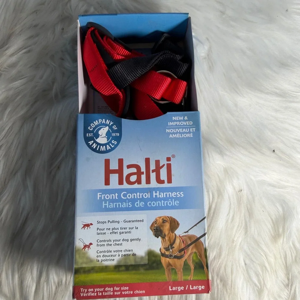 Halti Front Control No Pull Dog Harness Red Black Large Company of Animals